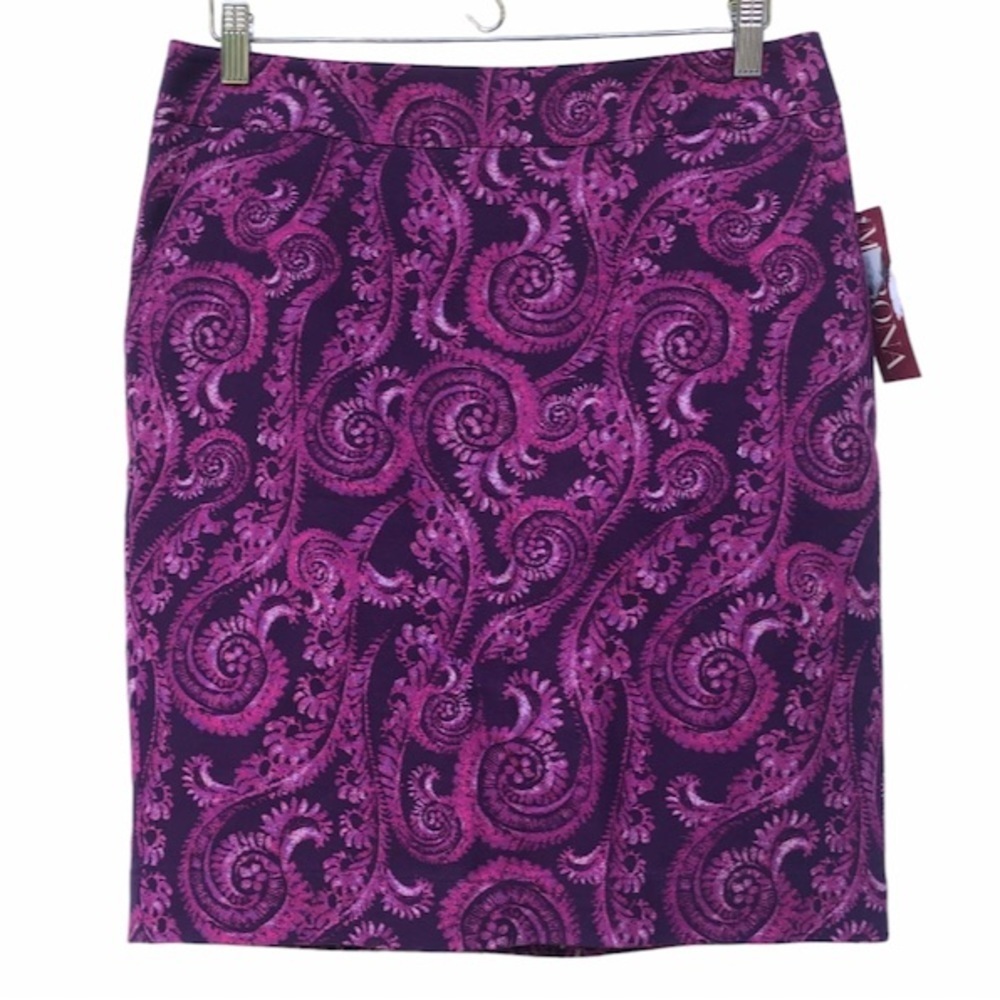 NWT Merona boho paisley pencil skirt M 8